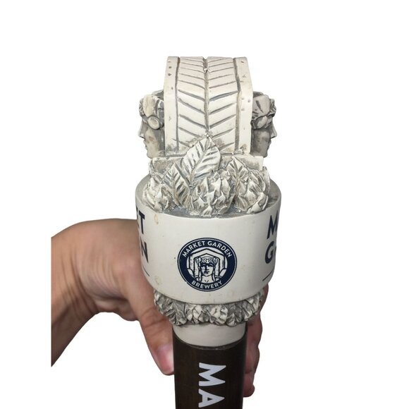 Market Garden Brewery Beer Tap Handle (Brown and White) - Picture 9 of 9